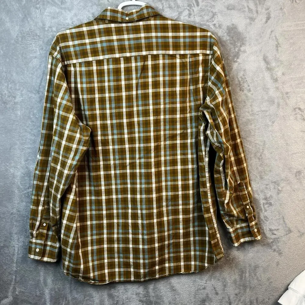 J Crew Lot of 2 Mens Dress Shirt Size XLT Plaid Long Sleeve Button Up Preppy Y2k